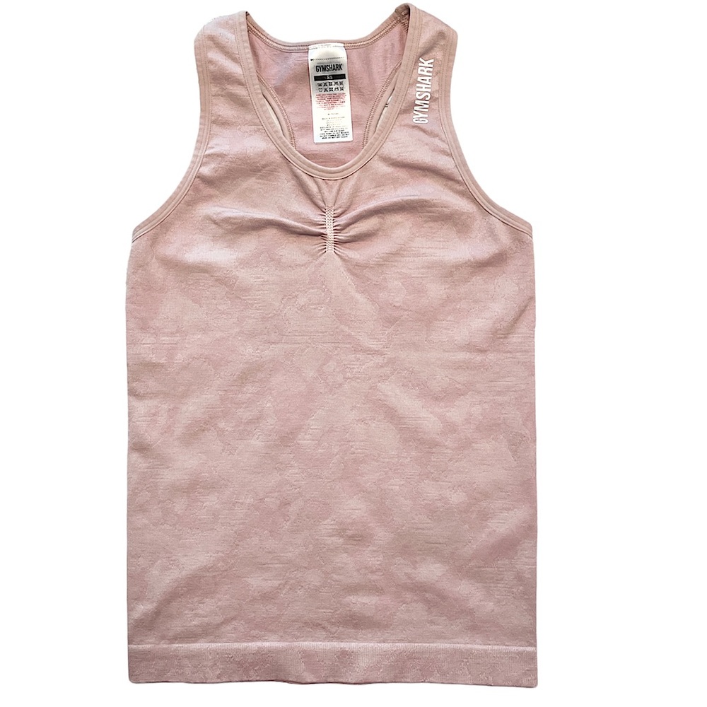 GYMSHARK Adapt Camo seamless light pink racerback tank size XS like new